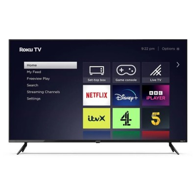 Refurbished Polaroid SMART 4K Roku TV P55UR1953U 55" Ultra HD HDR LED Freeview Play 
