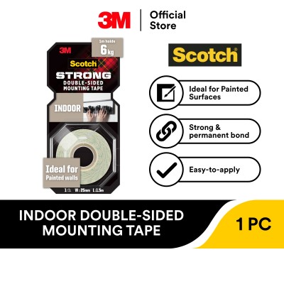 3M Scotch®室内双面安装胶带110-S25，25毫米x 1.5米/25毫米x 4米